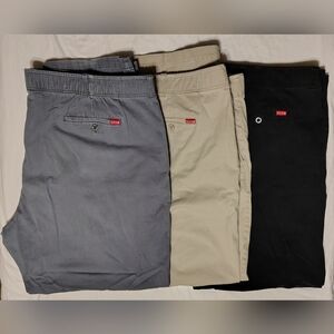 DIXXON Flannel Gray, Tan & Navy (3) D-FLEXX 5 Pocket Chino Pants Size 48 X 32